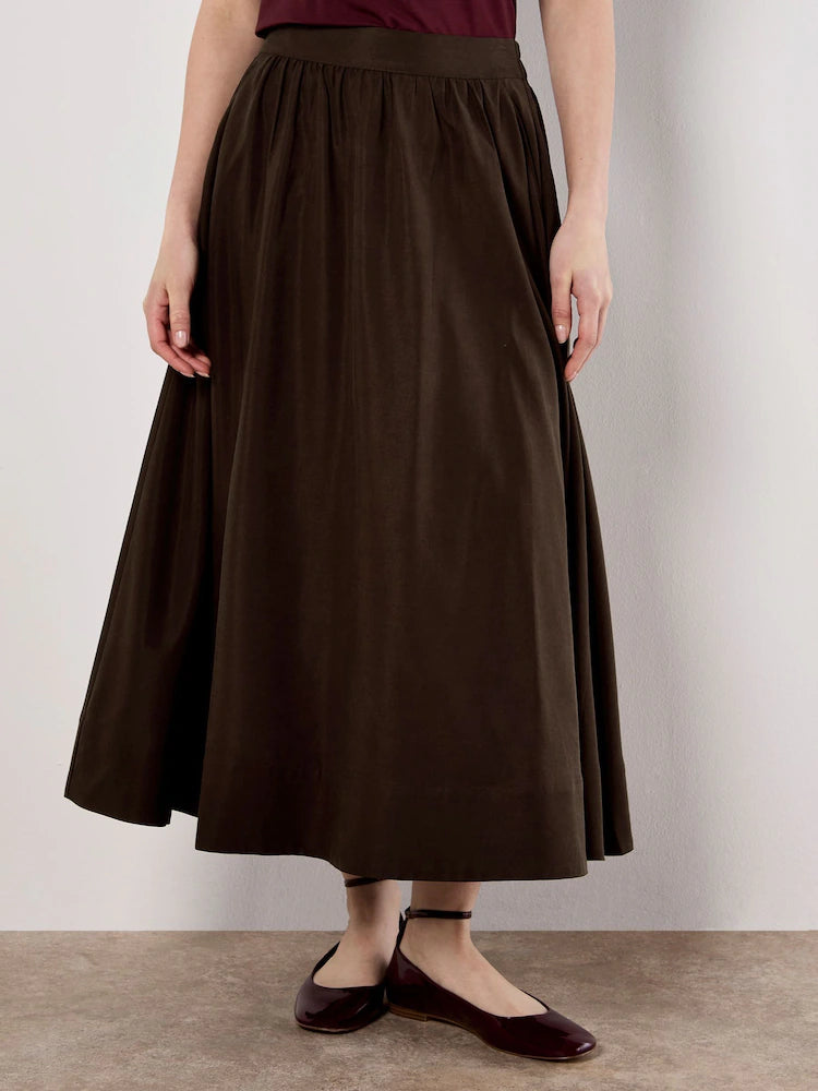 APRICOT A-LINE TENCEL SKIRT